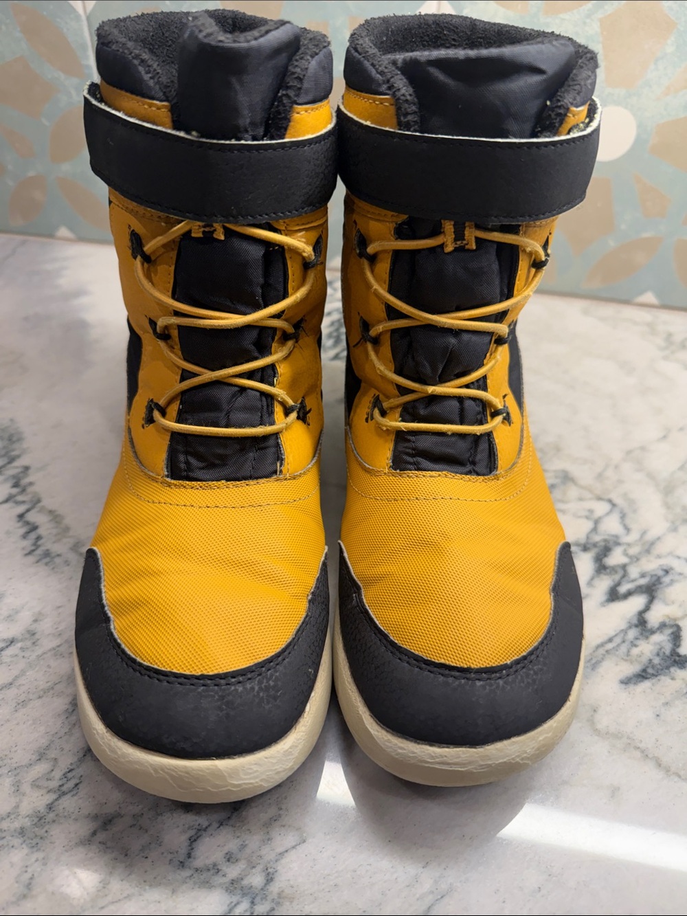 Merrell Kids Yellow and Black Waterproof Snow Boots